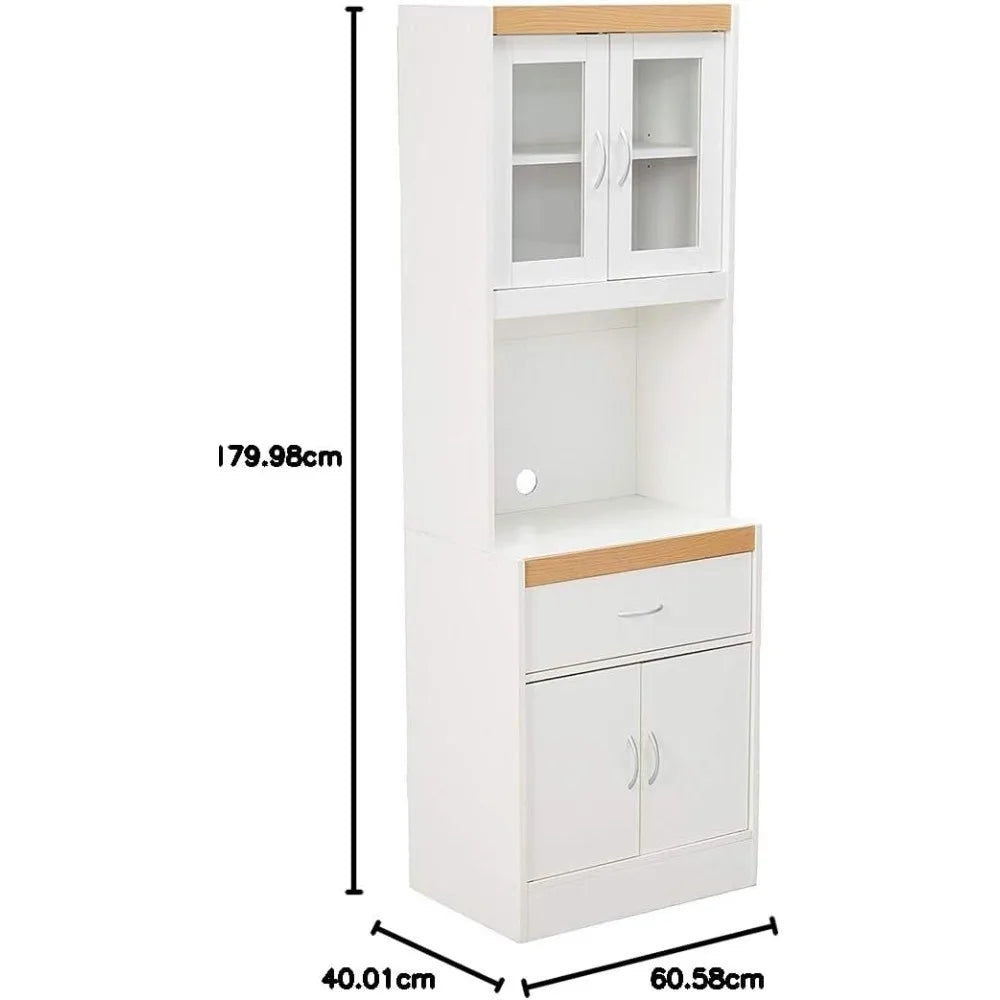 White Freestanding Utility Cupboard Kitchen Storage