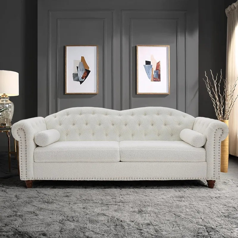 Upholstered Sofa Couch With Deep Seats