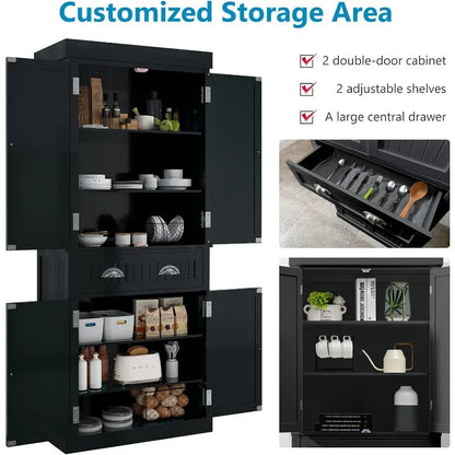 Kitchen Pantry Storage Cabinet With Doors