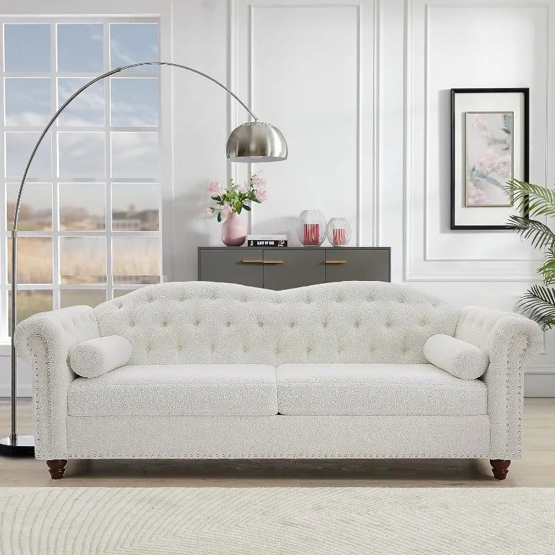 Upholstered Sofa Couch With Deep Seats