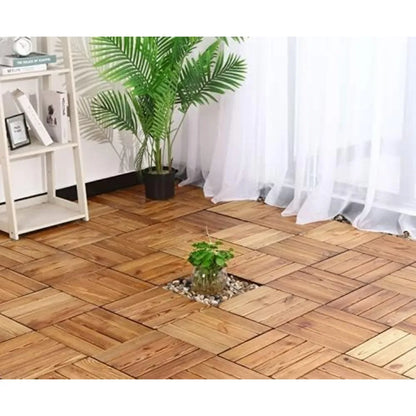 36 Pack Hardwood Interlocking Patio Deck Tiles