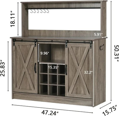 Farmhouse Coffee Bar Cabinet