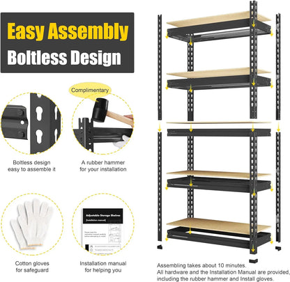 5 Tier Adjustable Garage Storage Shelving