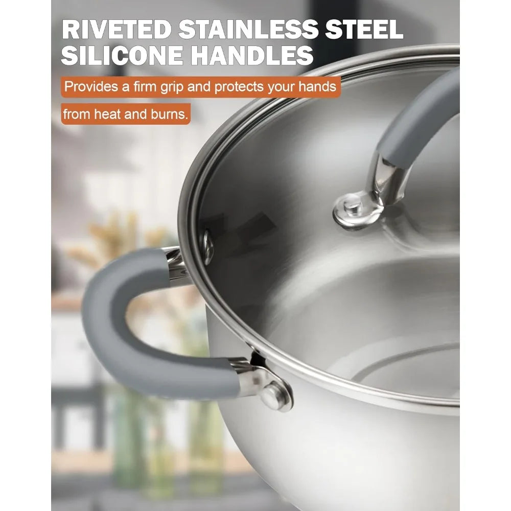 12-Piece Basic Stainless Steel Pots and Pansr