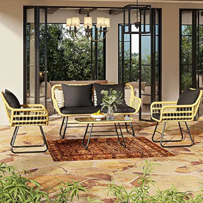 Patio Furniture Wicker Outdoor Bistro Set