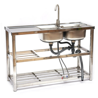 Stainless Steel Commercial Kitchen Sink Prep Table