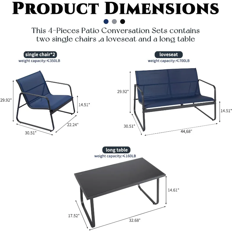 Patio Chairs With Table Outdoor