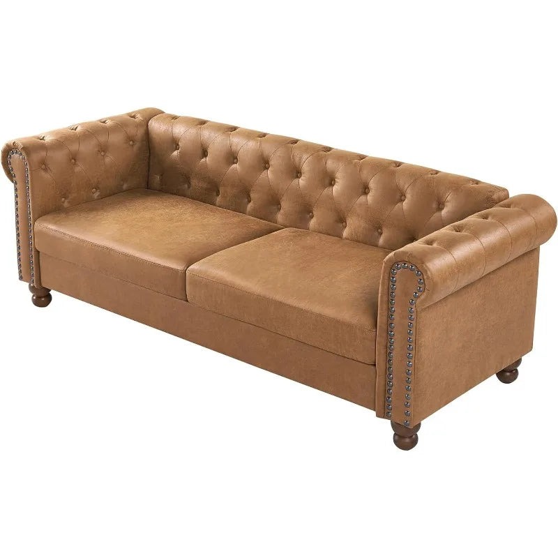 Upholstered Sofa Couch With Deep Seats