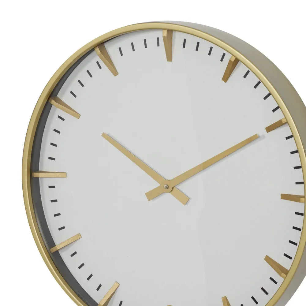 20" Gold Glass Wall Clock