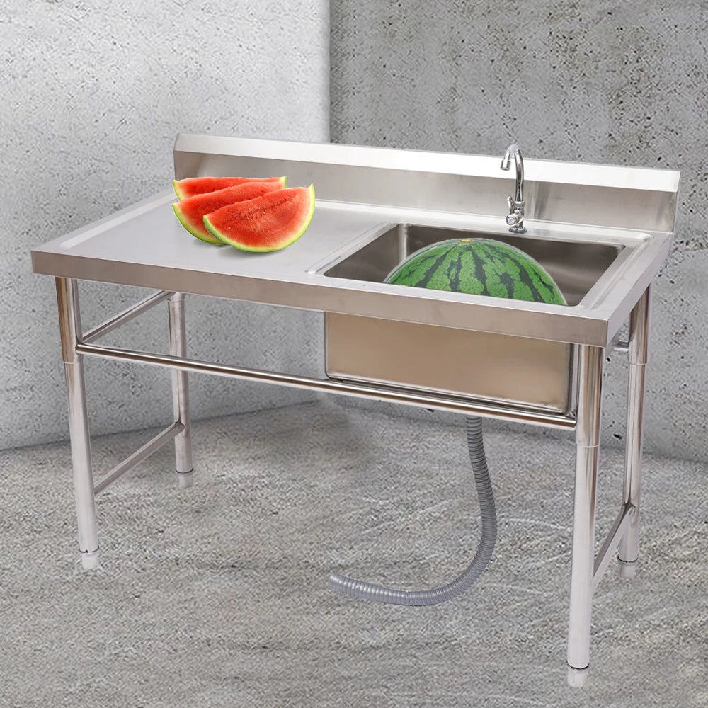 Stainless Steel Commercial Kitchen Sink Prep Table