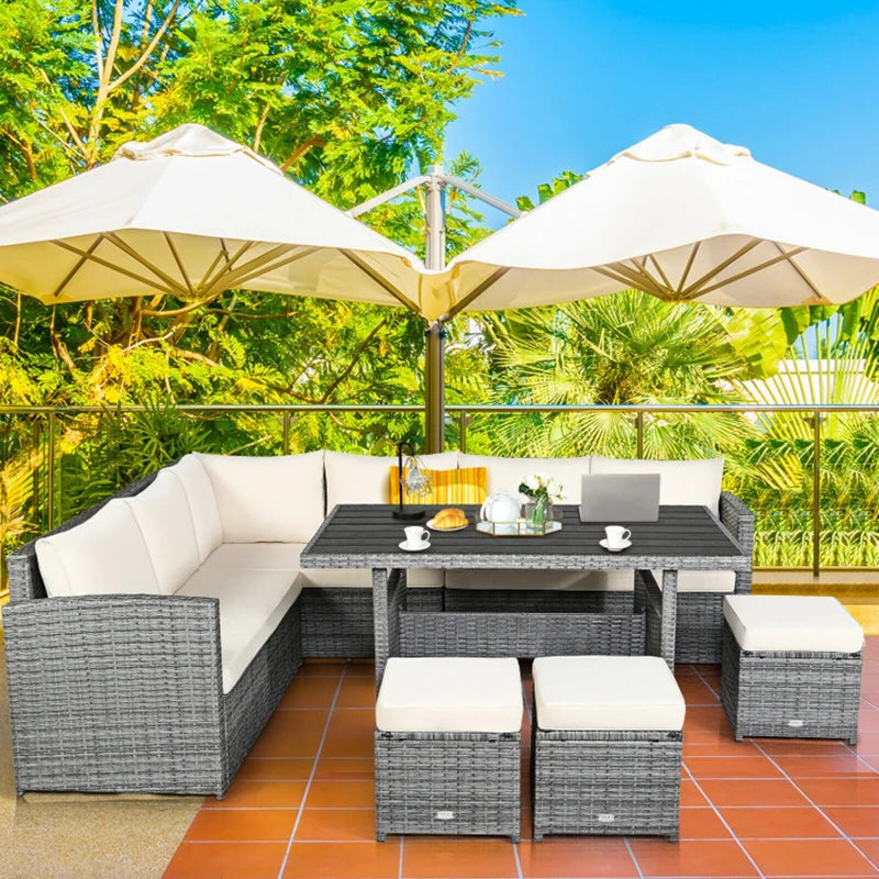 Outdoor Wicker Sectional Sofa Set