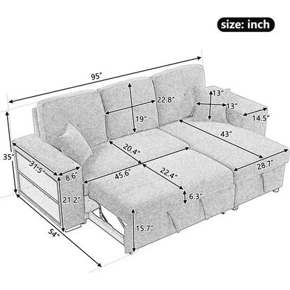 L-Shaped 3-Seaters Corner Sectional Sofa