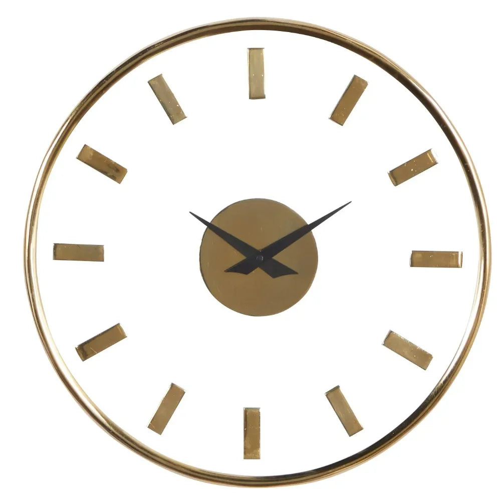 14" Gold Aluminum Wall Clock