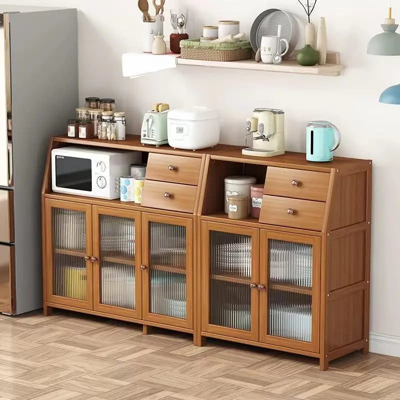 Bamboo Kitchen Storage Cabinets Sideboard