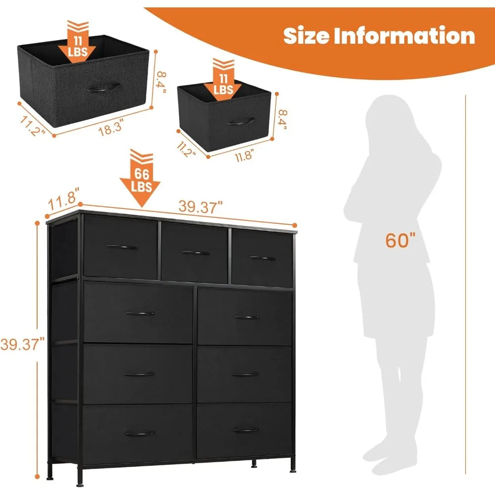 Bedroom Fabric Storage Tower And Organizer Unit