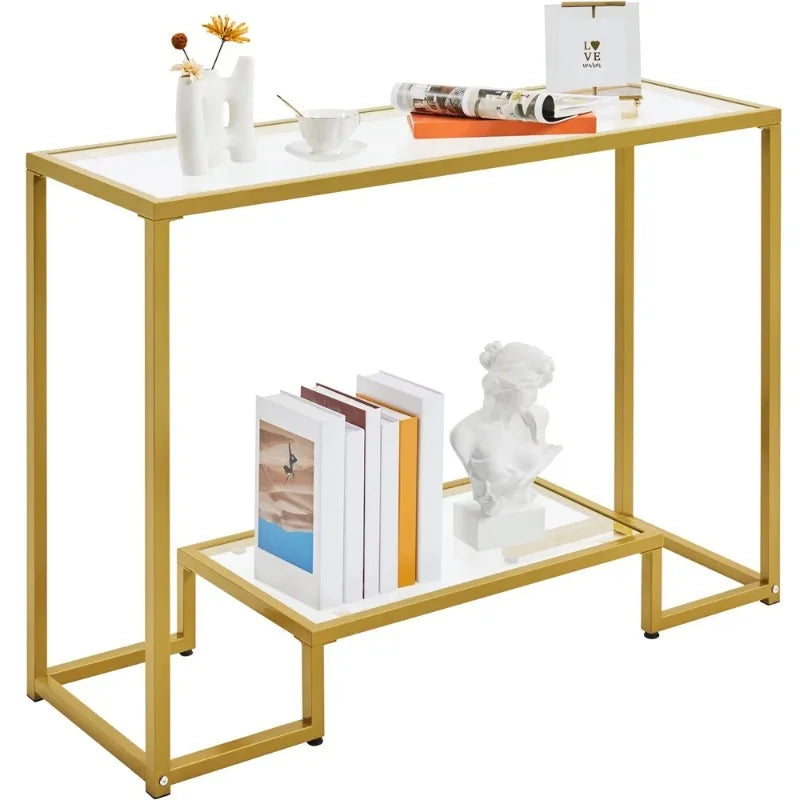 Modern Tempered Glass Console Table