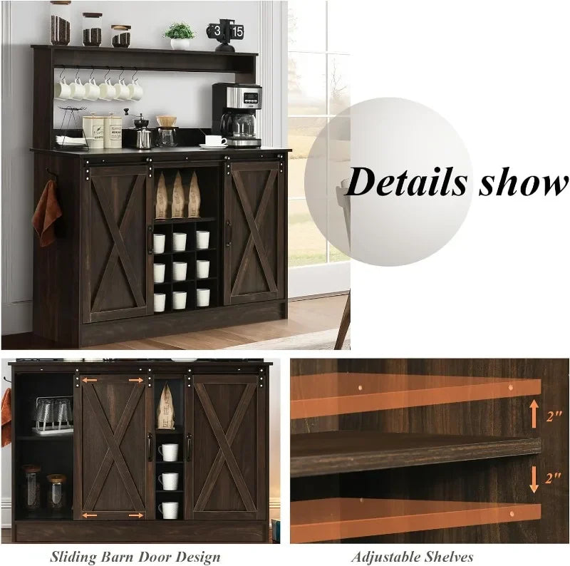 Farmhouse Coffee Bar Cabinet