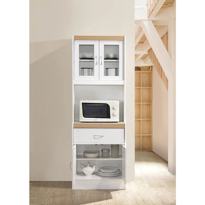 White Freestanding Utility Cupboard Kitchen Storage