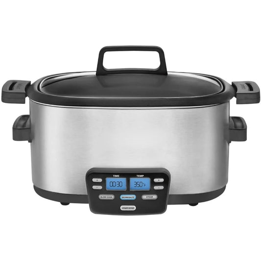 Slow cooker And Steamer, Silver