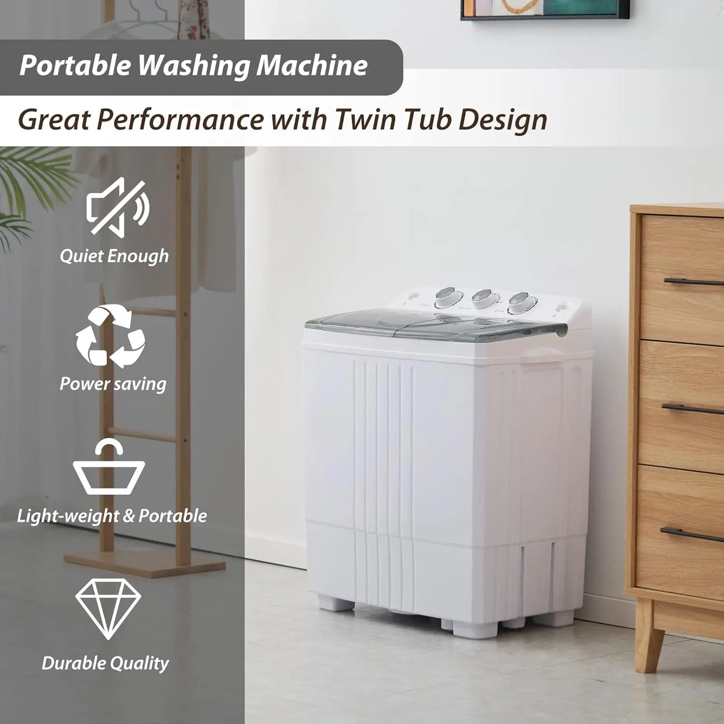 Portable Washing Machine Washer and Dryer Combo