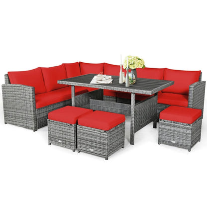 Outdoor Wicker Sectional Sofa Set