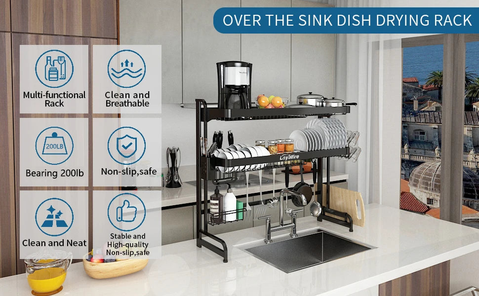 Over Sink Dish Drying Rack