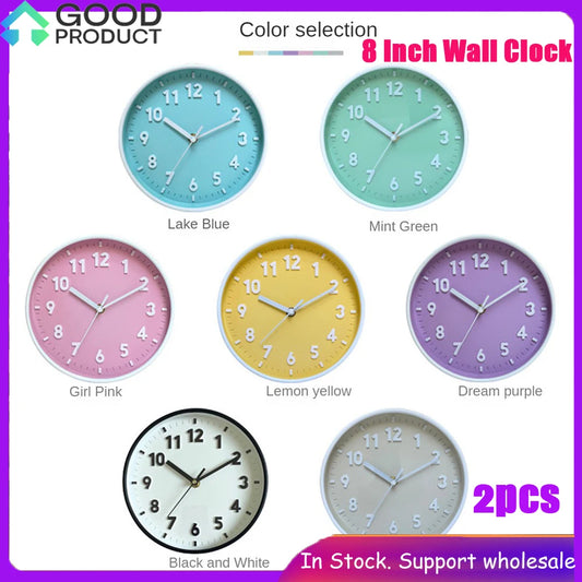 Modern Simple Wall Clock Candy Color