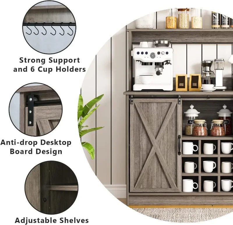 Farmhouse Coffee Bar Cabinet