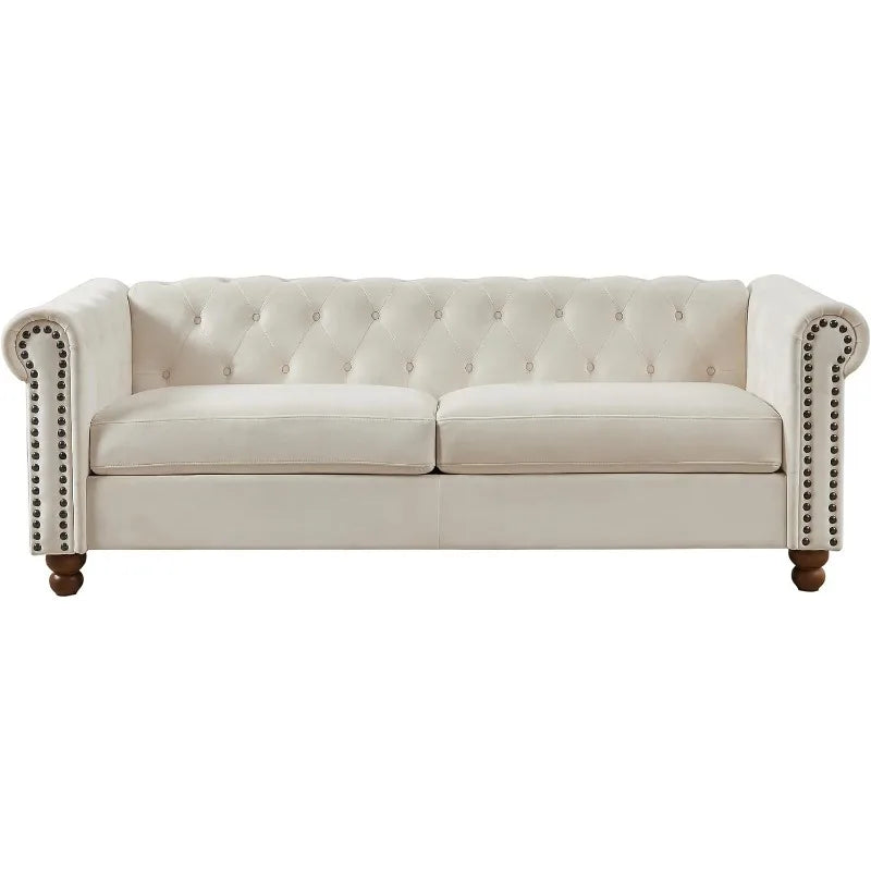 Upholstered Sofa Couch With Deep Seats