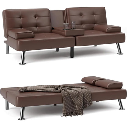 Living Room Convertible Folding Futon Sofa