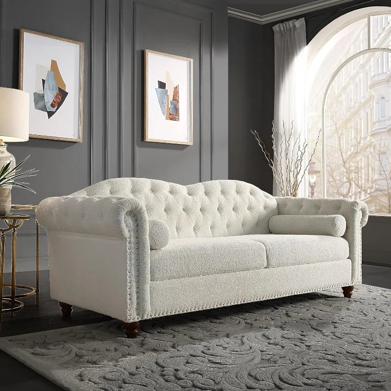 Upholstered Sofa Couch With Deep Seats