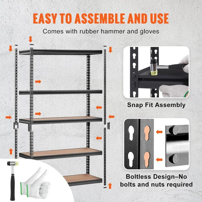 Storage Shelving Unit 5-Tier Adjustable