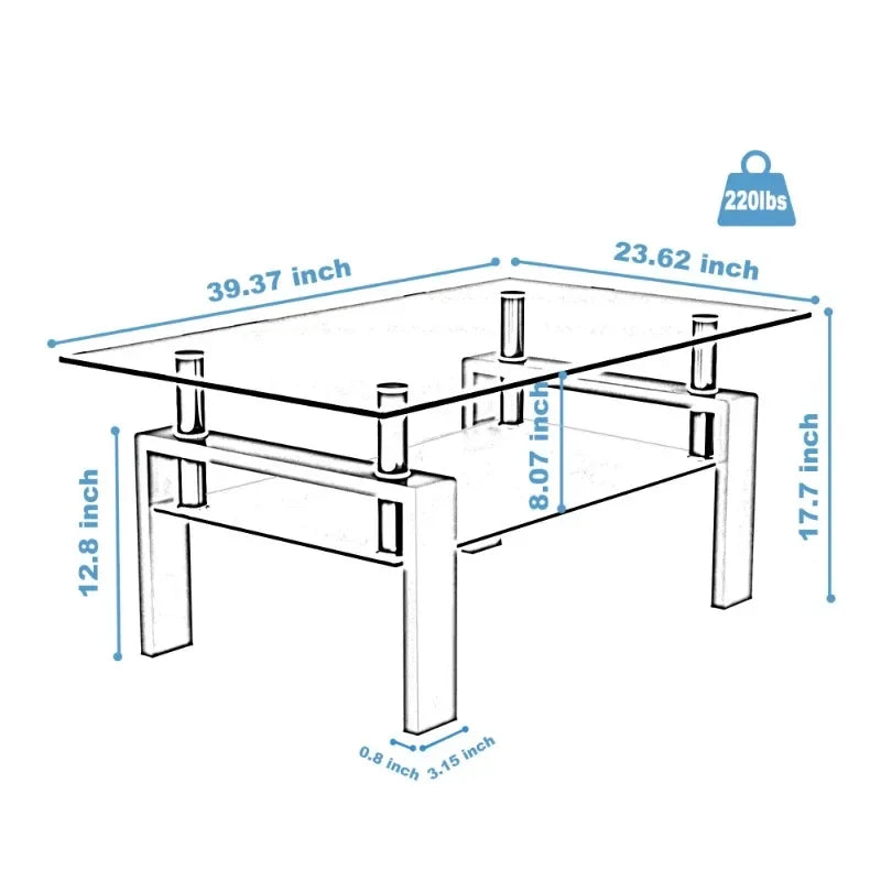 Tempered Glass Coffee Table