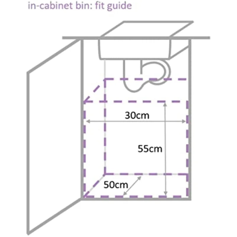 Under Counter Kitchen Cabinet Pull-Out Recycling Bin