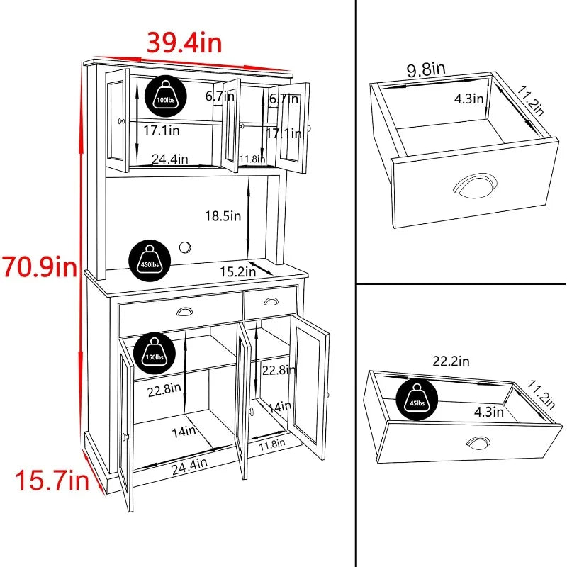 Kitchen Pantry Storage Cabinet