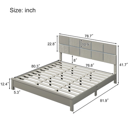 5 Pieces Champagne Silver Bedroom Set