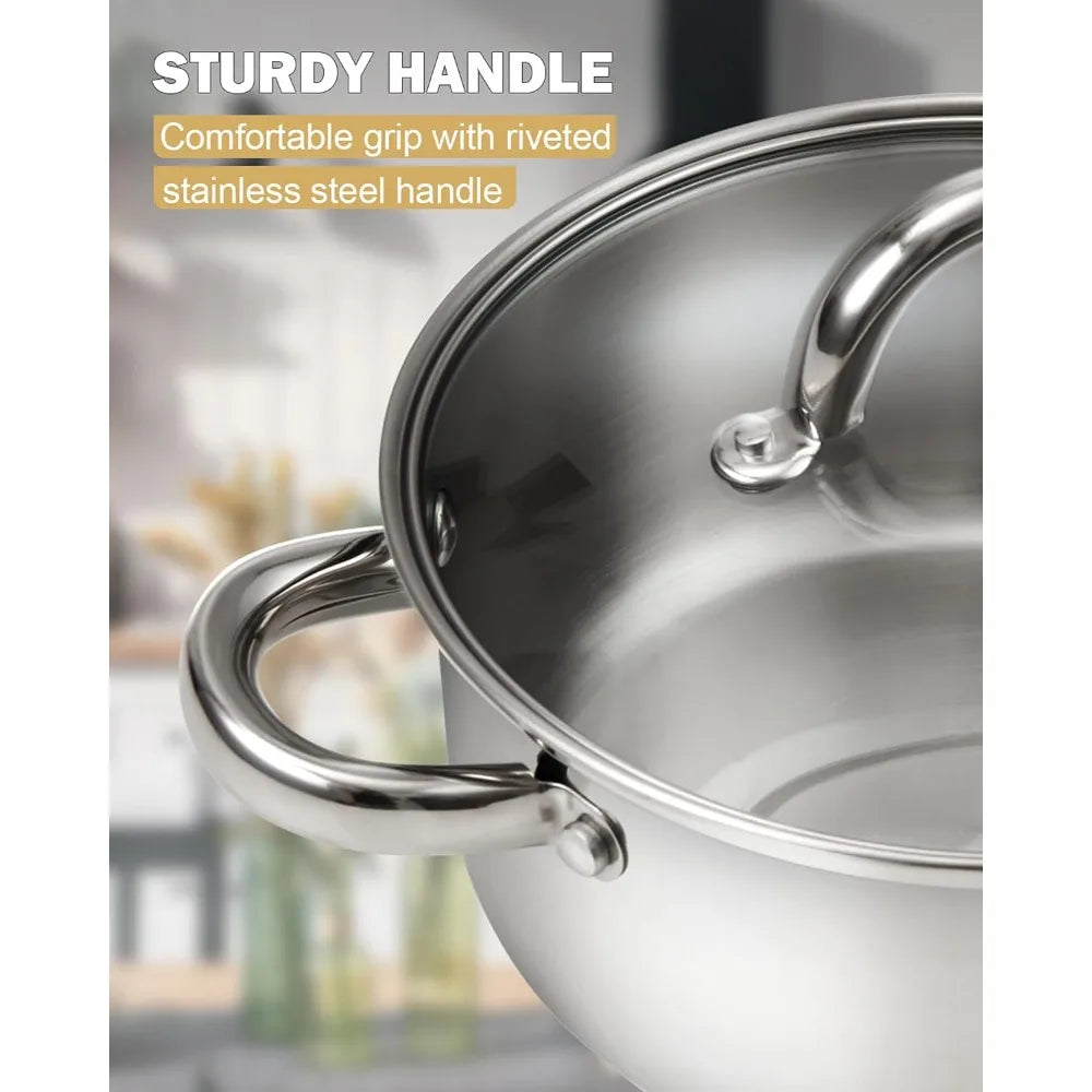 12-Piece Basic Stainless Steel Pots and Pansr