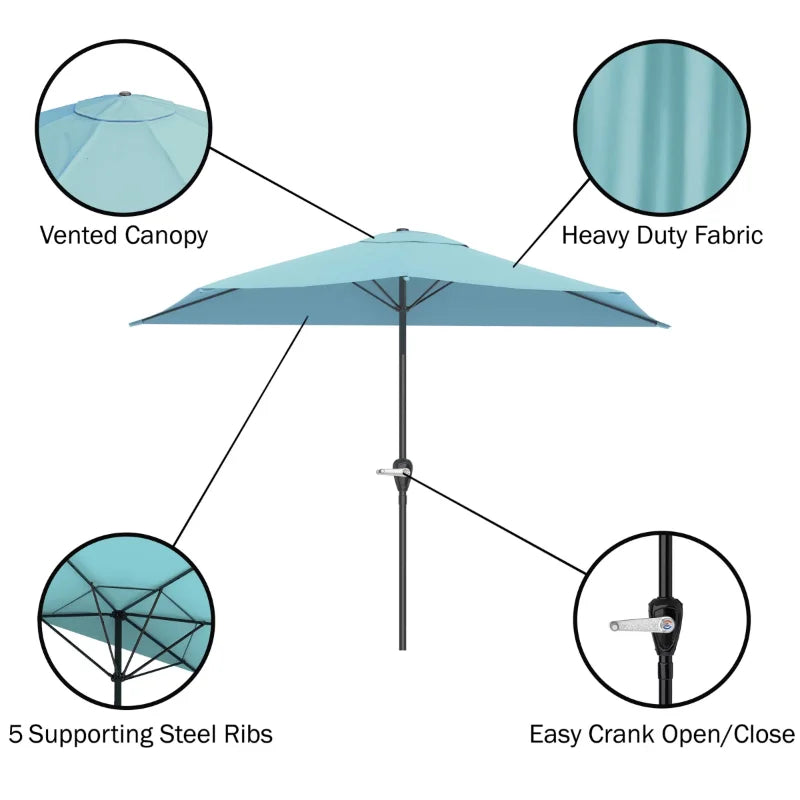 Half Round Patio Umbrella