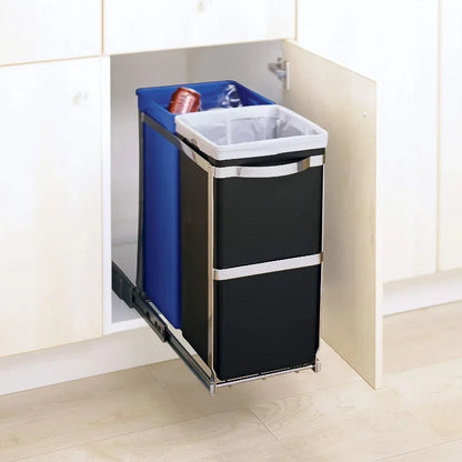 Under Counter Kitchen Cabinet Pull-Out Recycling Bin