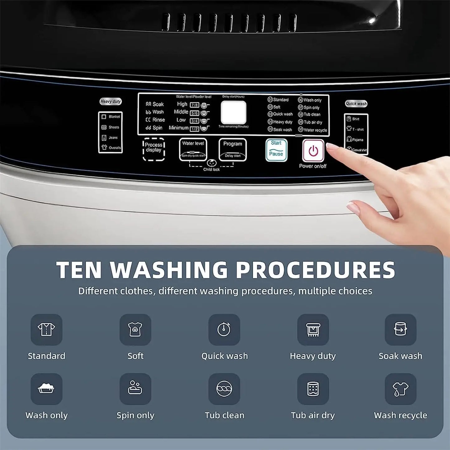 15.6lbs Small Portable Washer