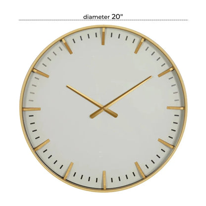 20" Gold Glass Wall Clock