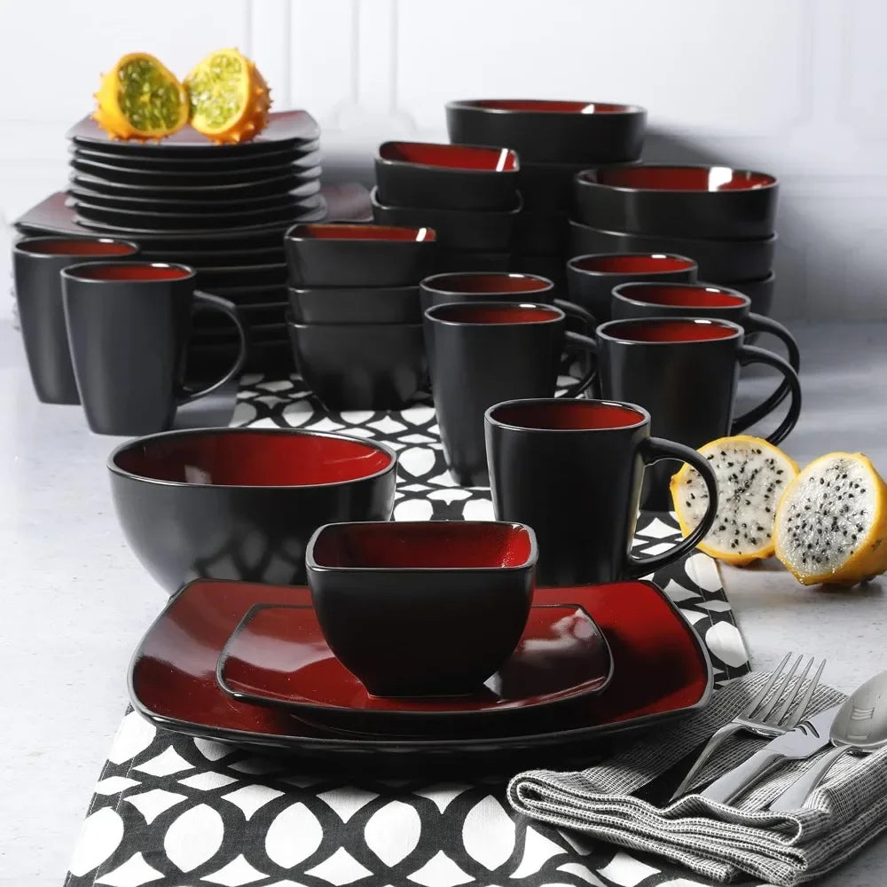 Reactive Glaze Stoneware Dinnerware Set