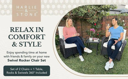 Outdoor Swivel Rocker Patio Chairs Set