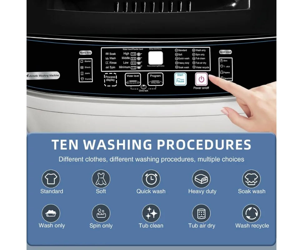 15.6lbs Full-Automatic Washing Machine