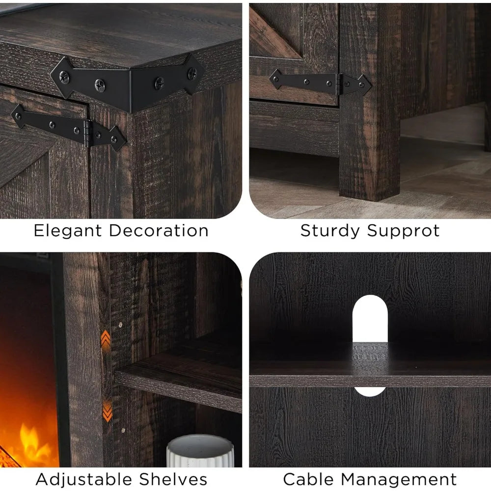 Fireplace TV Stand For 75 Inch TV