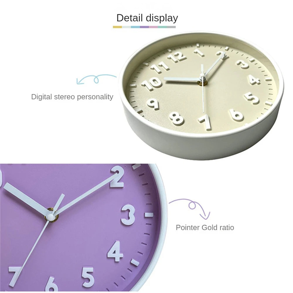 Modern Simple Wall Clock Candy Color