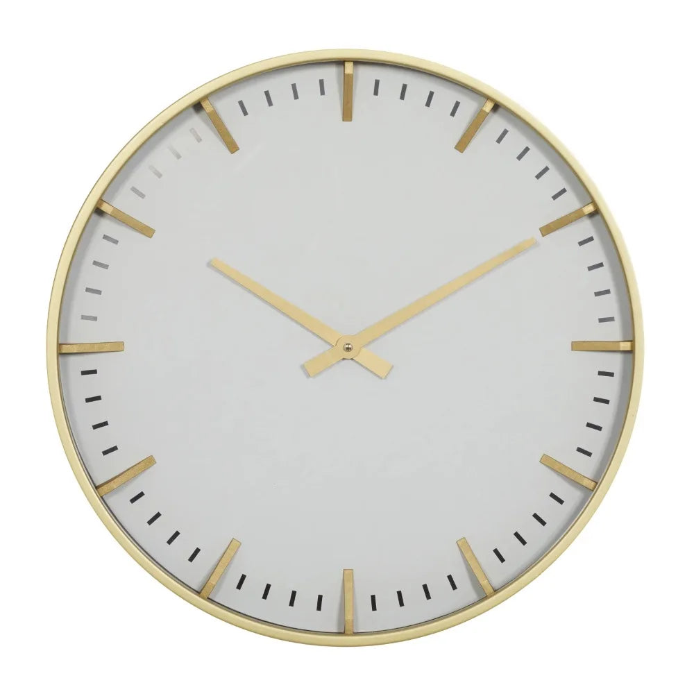 20" Gold Glass Wall Clock