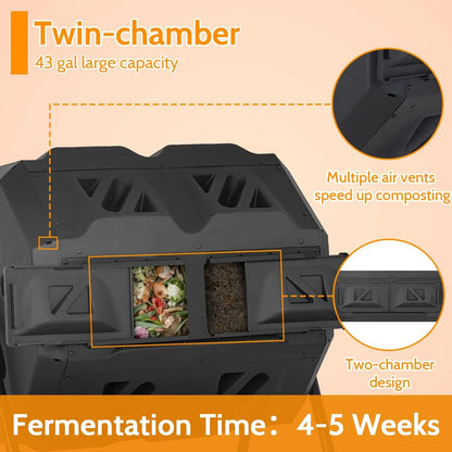 Compost Tumbler Bucket Trash Can