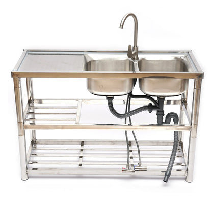 Stainless Steel Commercial Kitchen Sink Prep Table