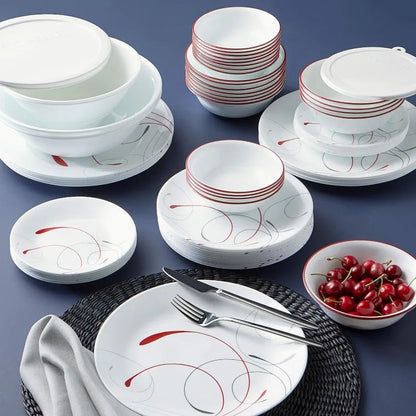 78-Piece Dinnerware Set Triple Layer Glass